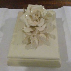 Vintage Ceramic Handmade Trinket Box